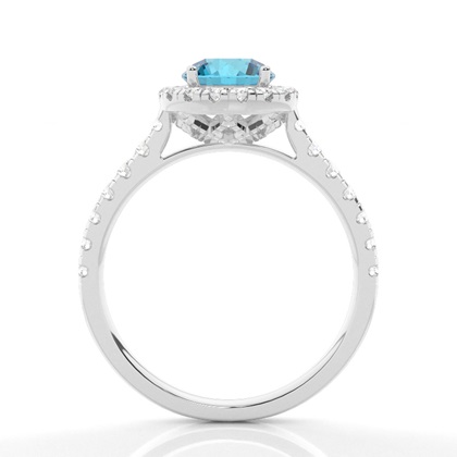 Krappenfassung Topaz Halo Verlobungsring