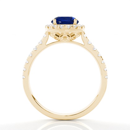 Yellow Gold Sapphire Diamond Rings
