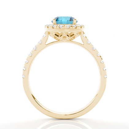 Krappenfassung Topaz Halo Verlobungsring