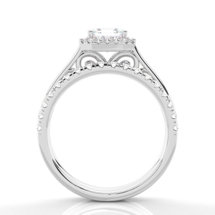 Asscher Bridal Diamond Engagement and Wedding Ring Sets