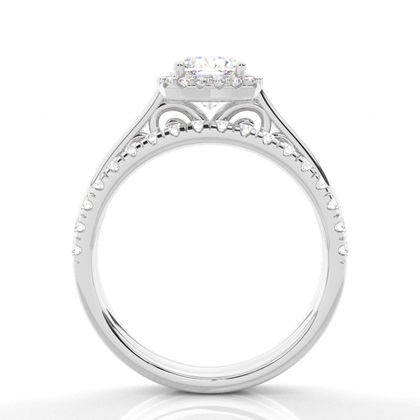 Cushion Bridal Diamond Engagement and Wedding Ring Sets