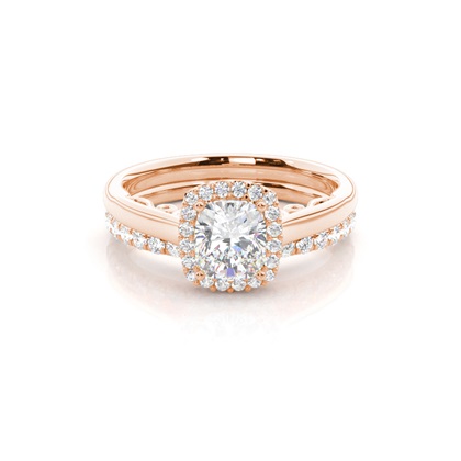 Cushion Bridal Diamond Engagement and Wedding Ring Sets