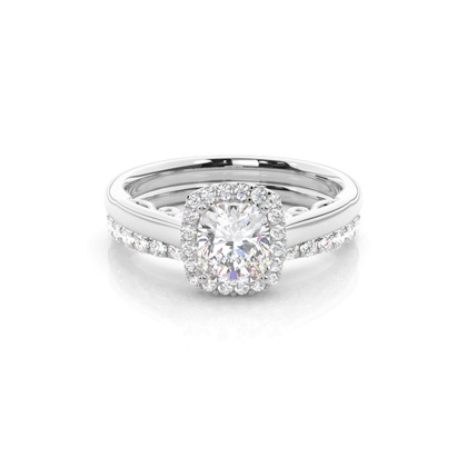 Cushion Bridal Diamond Engagement and Wedding Ring Sets