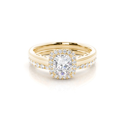 Cushion Bridal Diamond Engagement and Wedding Ring Sets