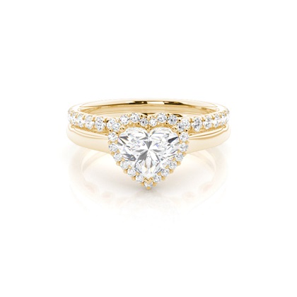Yellow Gold Bridal Set Diamond Engagement Rings