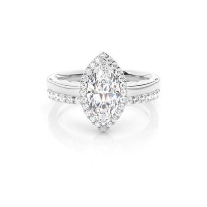 Marquise Bridal Diamond Engagement and Wedding Ring Sets