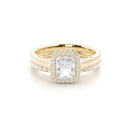 Yellow Gold Bridal Set Diamond Engagement Rings