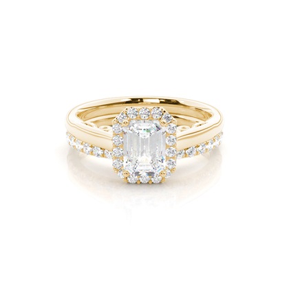 Emerald Bridal Set Diamond Engagement Rings