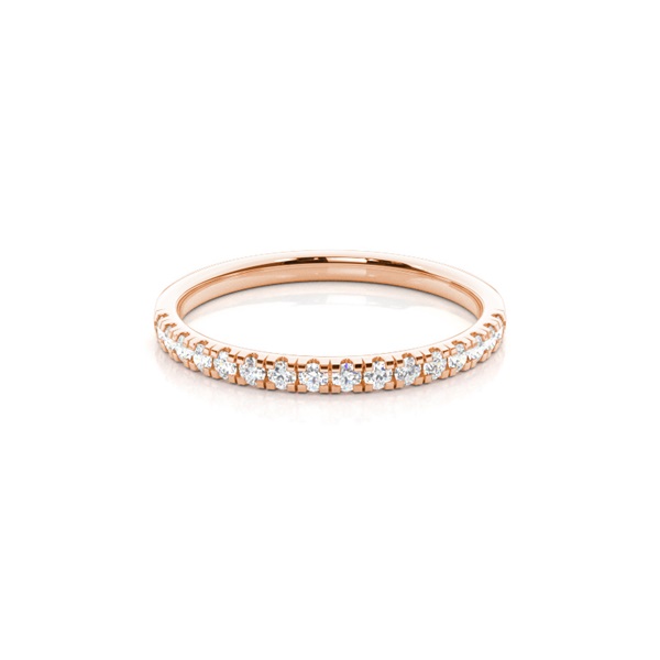 Split Prong Setting Half Eternity Diamond Ring