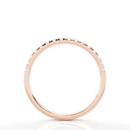 Rose Gold Half Eternity Diamond Rings