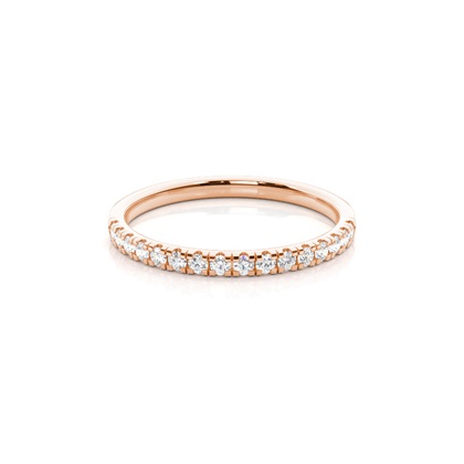 Rose Gold Half Eternity Diamond Rings
