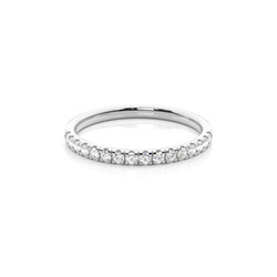 Split Prong Setting Half Eternity Diamond Ring