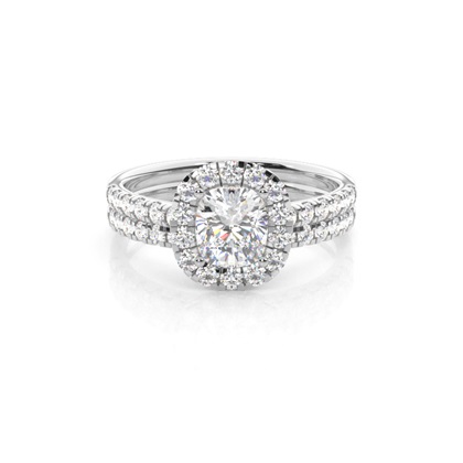 Cushion Bridal Diamond Engagement and Wedding Ring Sets