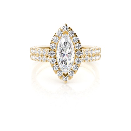 Marquise Bridal Diamond Engagement and Wedding Ring Sets