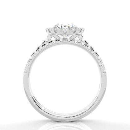 Verlobungsring Set Ovalschliff