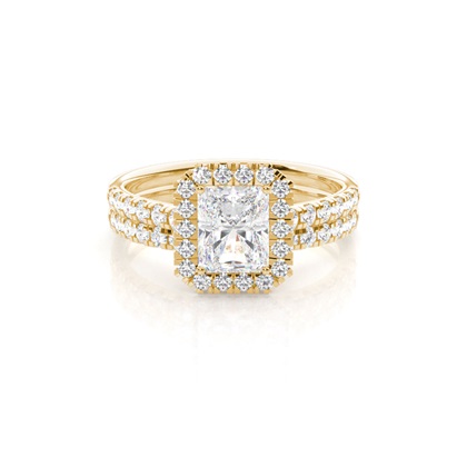 Yellow Gold Bridal Set Diamond Engagement Rings