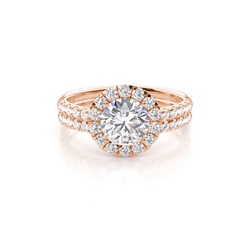 Diamant-Verlobungsring aus Weißgold für Brautpaare
