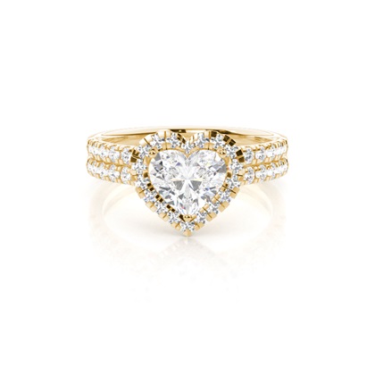 Yellow Gold Bridal Set Diamond Engagement Rings