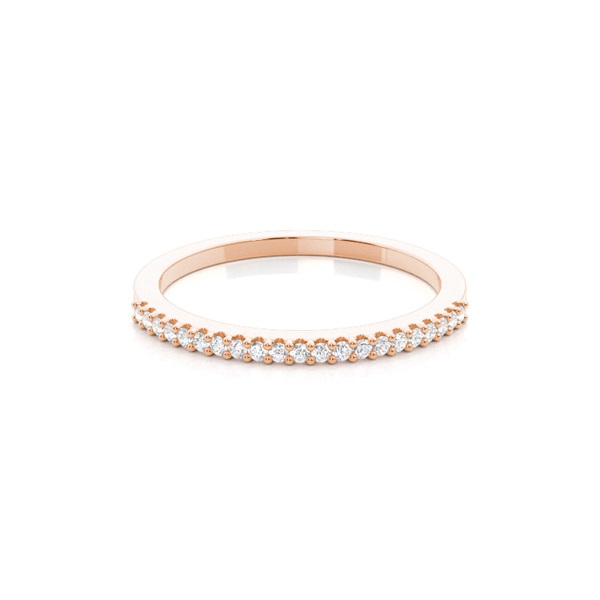Shared Prong Setting Round Diamond Wedding Band