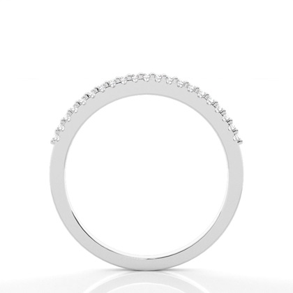 Shared Prong Setting Round Diamond Wedding Band