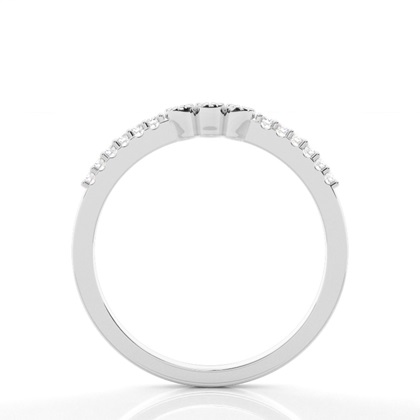 Lünette Einstellung runder Diamant-Alltagsring