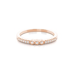 Bezel Setting Round Diamond Everyday Ring