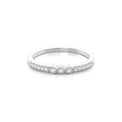 Lünette Einstellung runder Diamant-Alltagsring