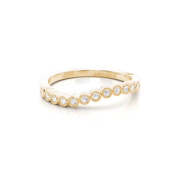 Bezel Setting Round Diamond Everyday Ring