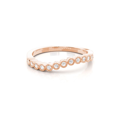 Bezel Setting Round Diamond Everyday Ring