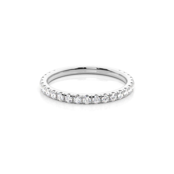 Splite Prong Setting Diamond Half Eternity Ring