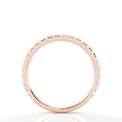 Rose Gold Half Eternity Diamond Rings