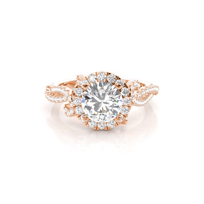 Rose Gold Diamond Engagement Rings