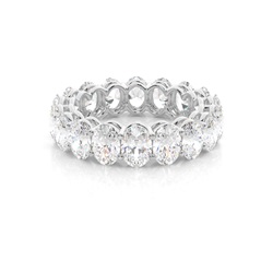 Prong Setting Oval Diamond Full Eternity Ring