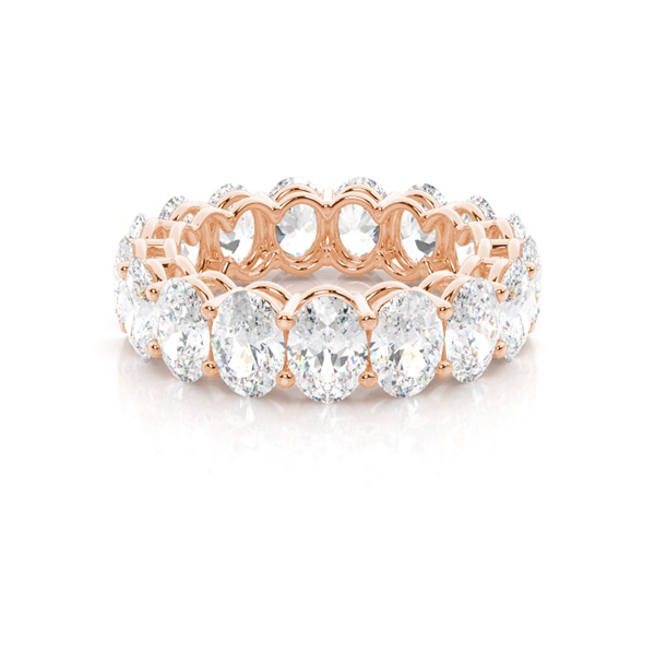 Prong Setting Oval Diamond Full Eternity Ring