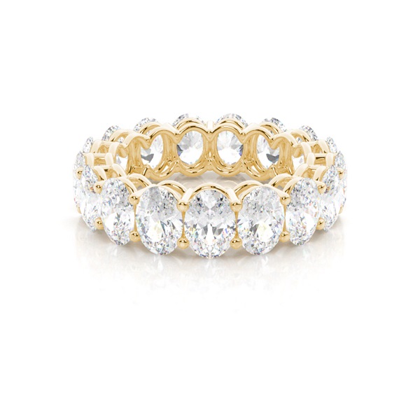 Prong Setting Oval Diamond Full Eternity Ring