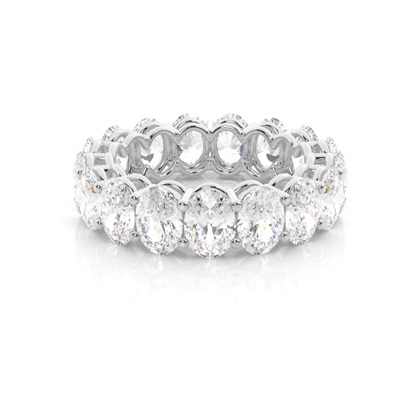 Prong Setting Oval Diamond Full Eternity Ring