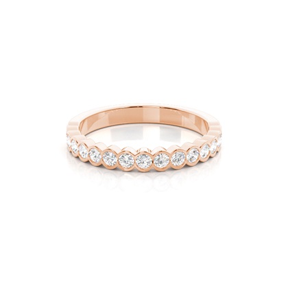 Rose Gold Half Eternity Diamond Rings