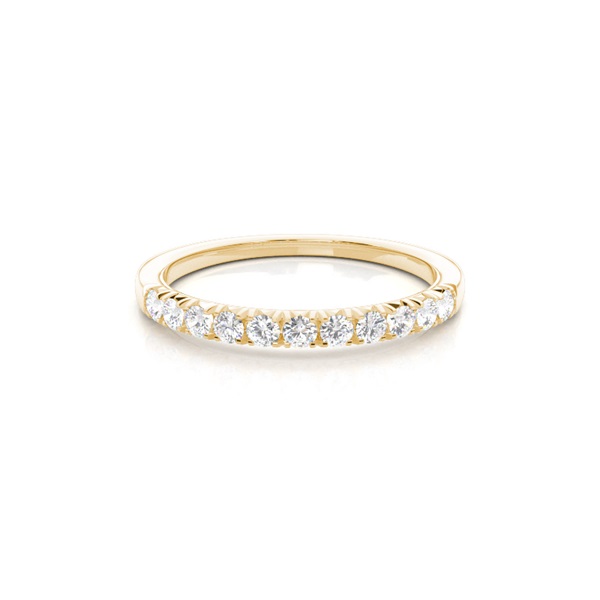 Prong Setting Round Diamond Half Eternity Ring