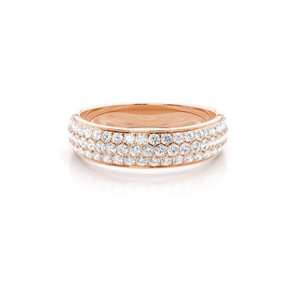 Rose Gold Half Eternity Diamond Rings