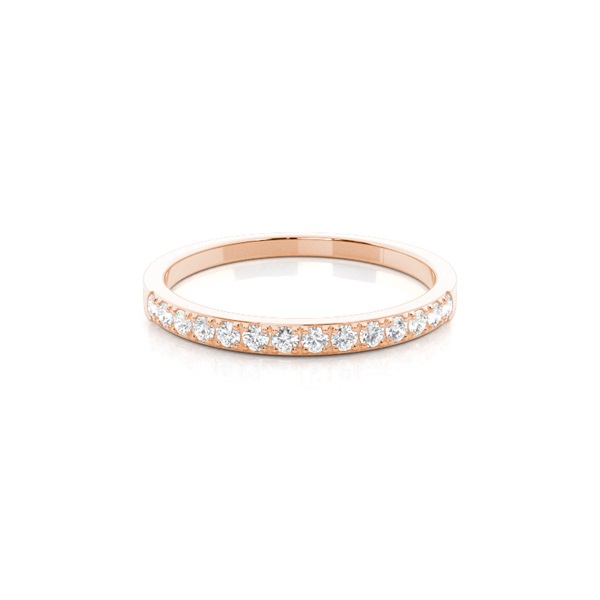 Prong Setting Round Diamond Half Eternity Ring