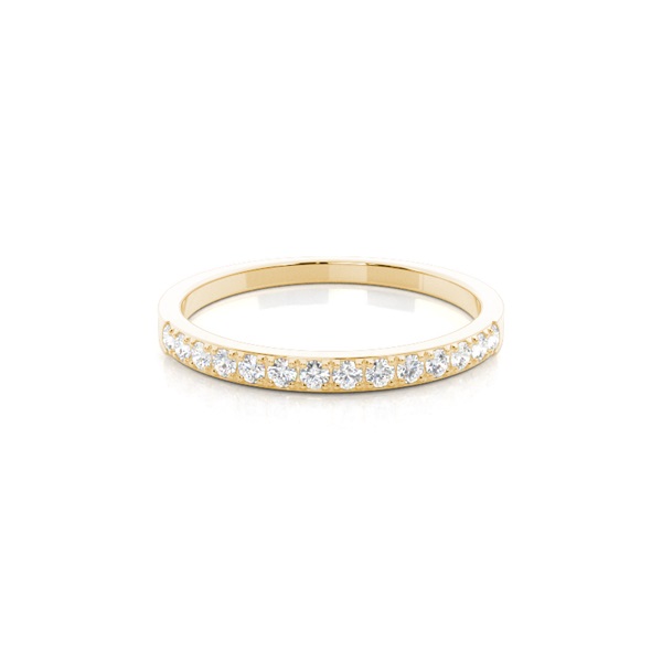 Prong Setting Round Diamond Half Eternity Ring
