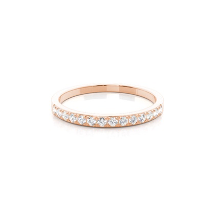 Rose Gold Half Eternity Diamond Rings