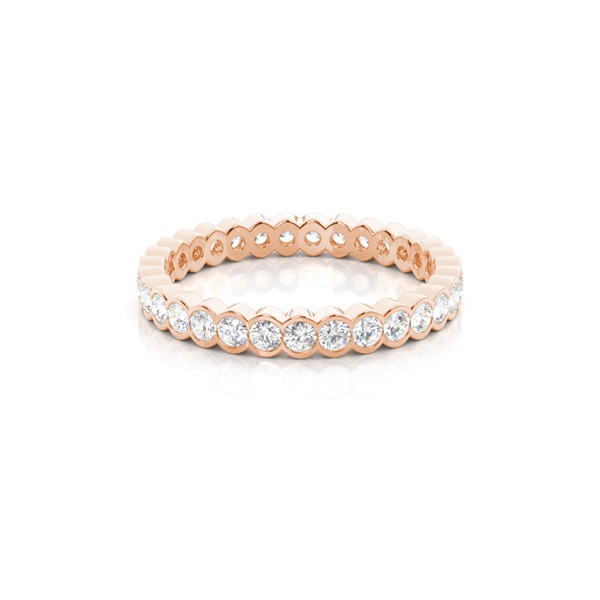 Bezel Setting Round Diamond Full Eternity Ring