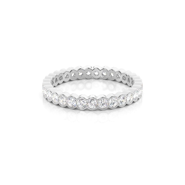 Bezel Setting Round Diamond Full Eternity Ring