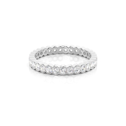 Bezel Setting Round Diamond Full Eternity Ring