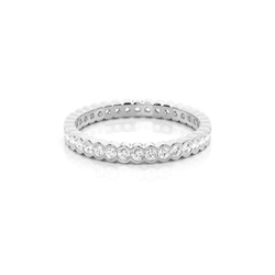 Bezel Setting Round Diamond Full Eternity Ring