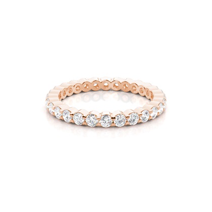 Rose Gold Full Eternity Diamond Rings