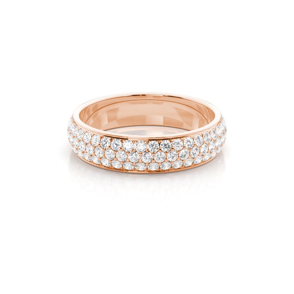 Pave Setting Round Diamond Full Eternity Ring