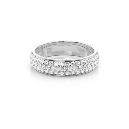 Pave Setting Round Diamond Full Eternity Ring