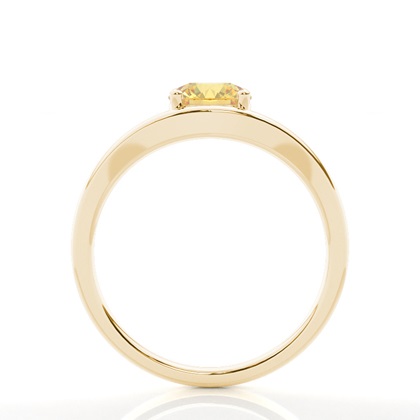 Prong Setting Yellow Diamond Solitaire Engagement Ring